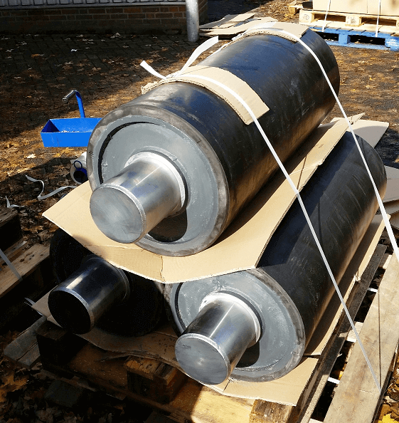 Rollen met enorme afmetingen bekleed met PU Rollen met enorme afmetingen bekleed met PU