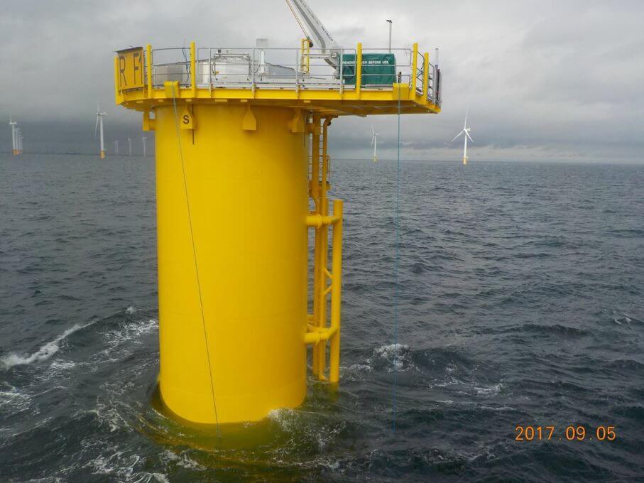 Polyurethaan pluggen en hang-offs voor Rentel offshore windpark