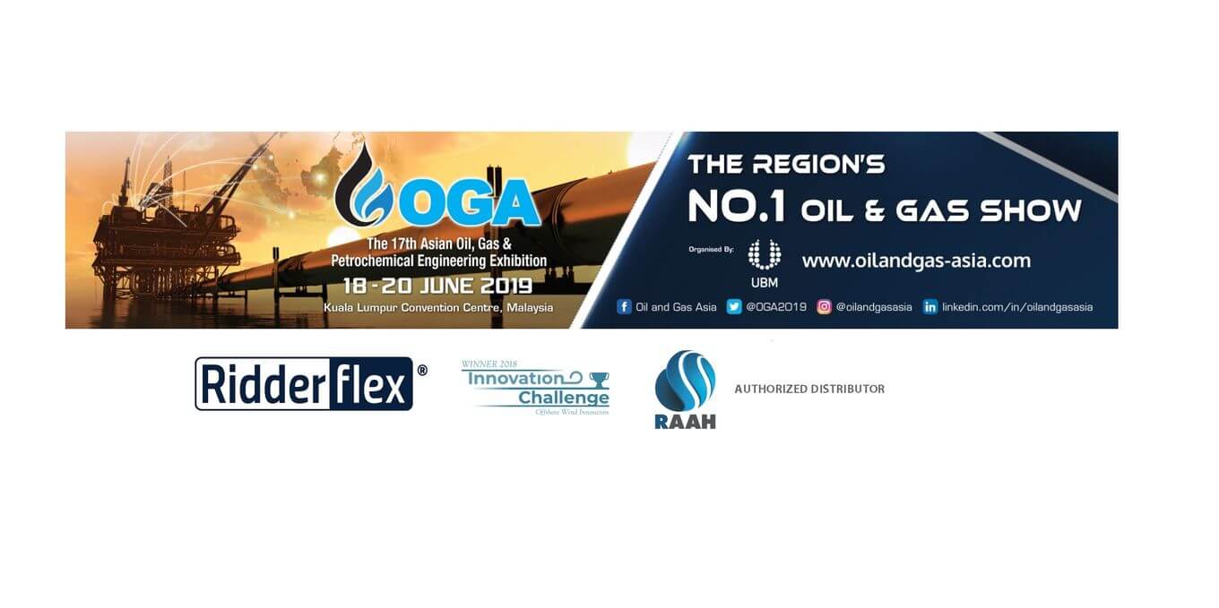 Ridderflex exposeert op Oil & Gas (OGA) 2019 in Kuala Lumpur Ridderflex exposeert op Oil & Gas (OGA) 2019 in Kuala Lumpur